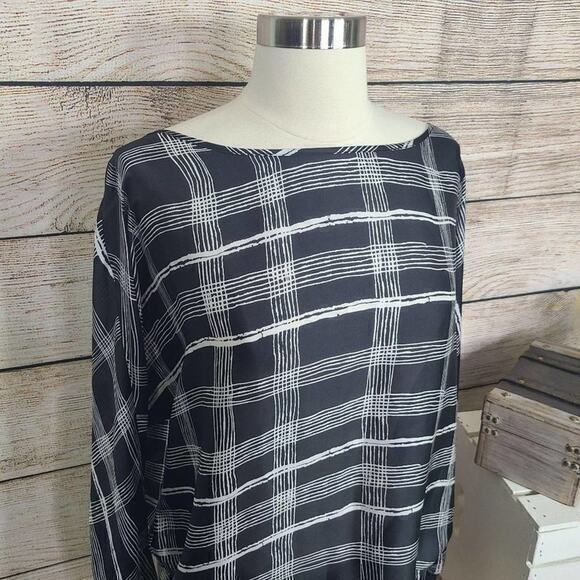 BCBGMaxazria Women's Checked Window Pane Mini Dress Tunic Size Medium - Picture 4 of 4